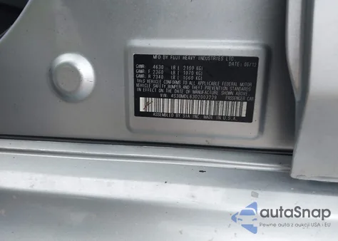 2013 Subaru Legacy 3.6R Limited z USA, uszkodzony, nr VIN 4S3BMDL63D2003229